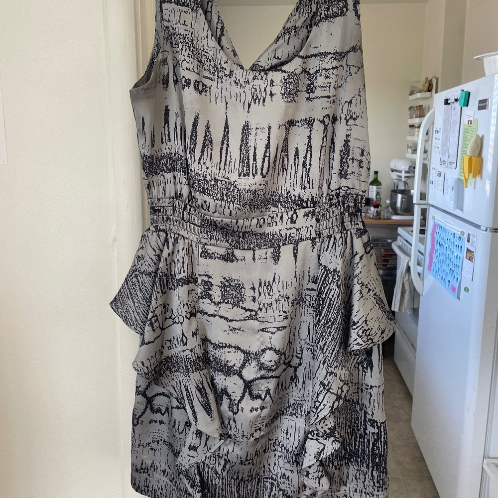 Silky dress with ruffles for special occasion